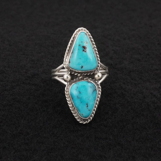 Eugene Gruber Turquoise & Sterling Silver Ring Size 7