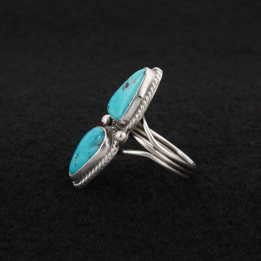 Eugene Gruber Turquoise & Sterling Silver Ring Size 7