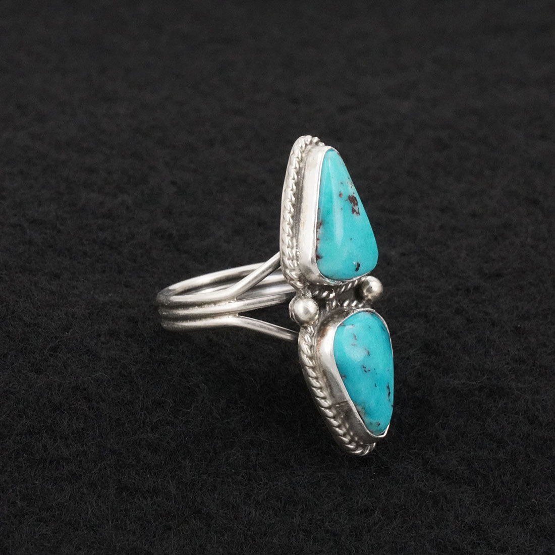 Eugene Gruber Turquoise & Sterling Silver Ring Size 7