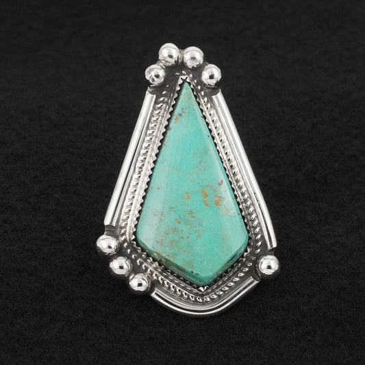 Leslie Nez Turquoise & Sterling Silver Ring Adjustable
