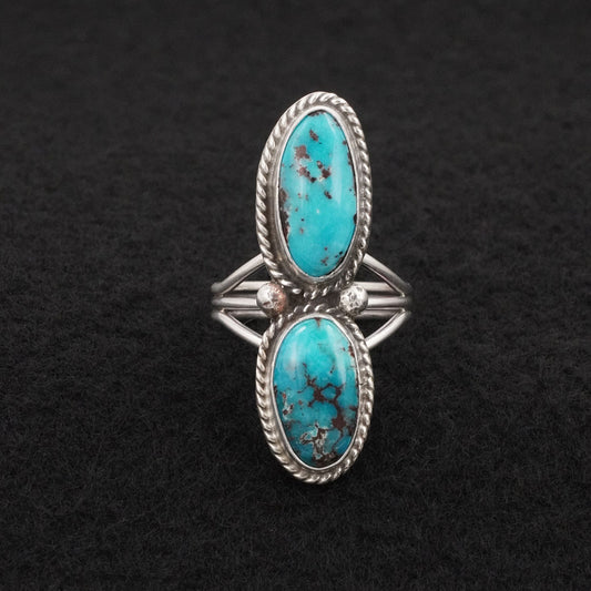 Eugene Gruber Turquoise & Sterling Silver Ring Size 6