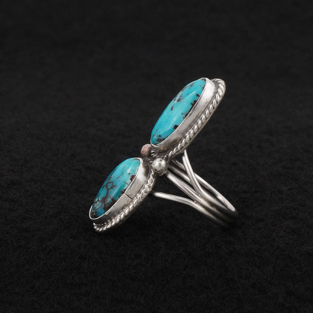 Eugene Gruber Turquoise & Sterling Silver Ring Size 6
