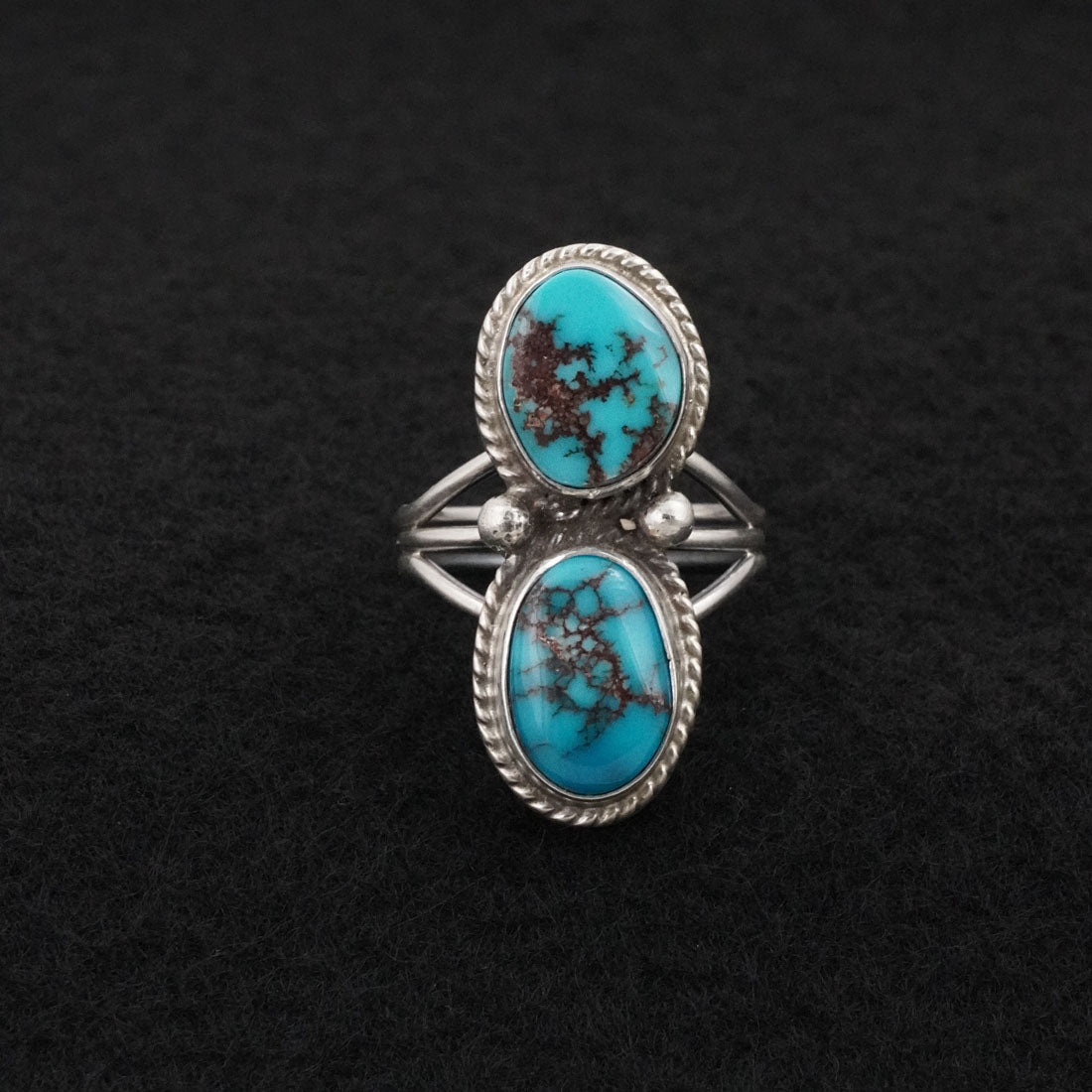 Eugene Gruber Turquoise & Sterling Silver Ring Size 6