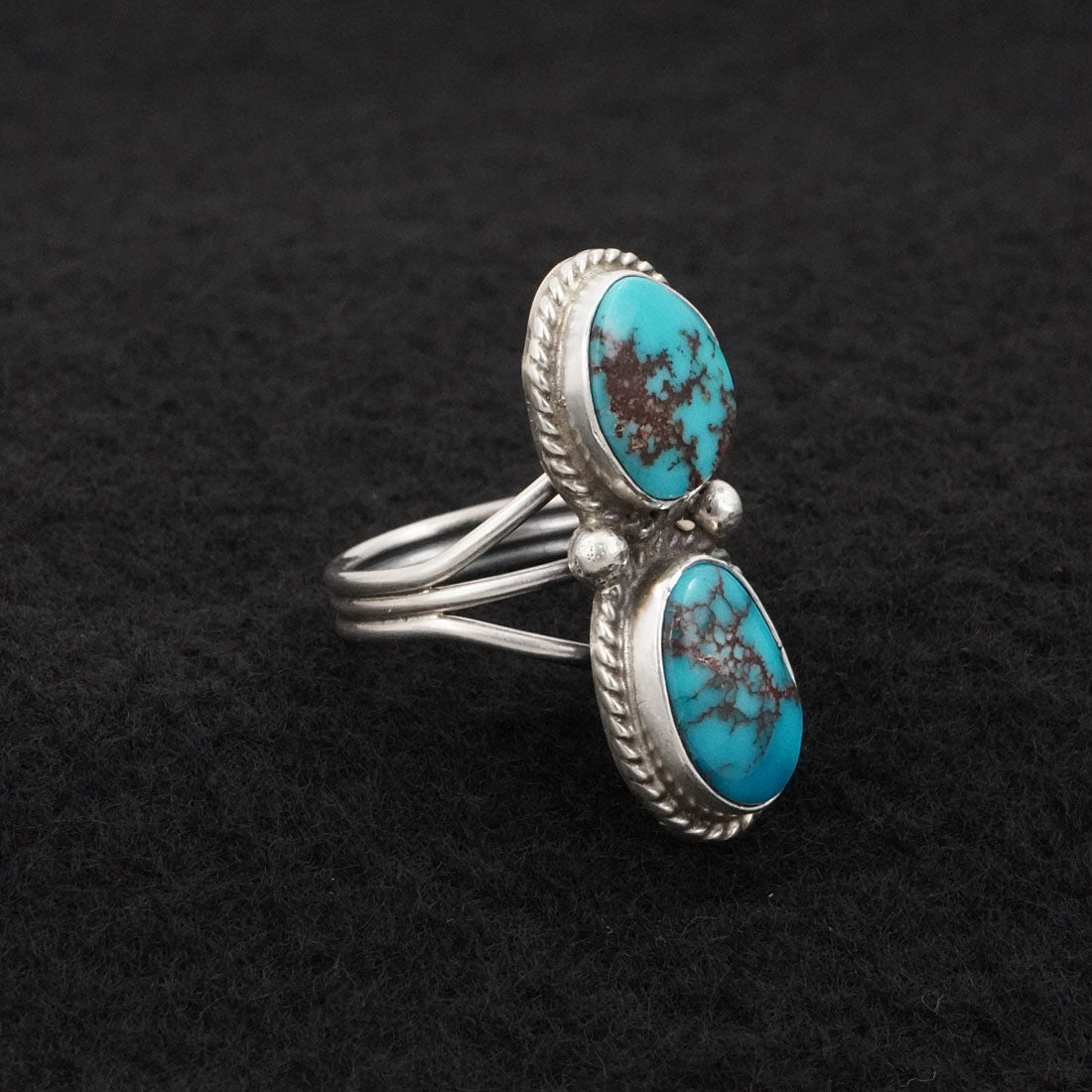 Eugene Gruber Turquoise & Sterling Silver Ring Size 6