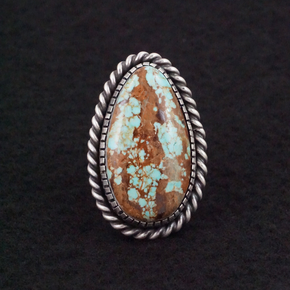 Marita Benally Turquoise & Sterling Silver Ring Size 8