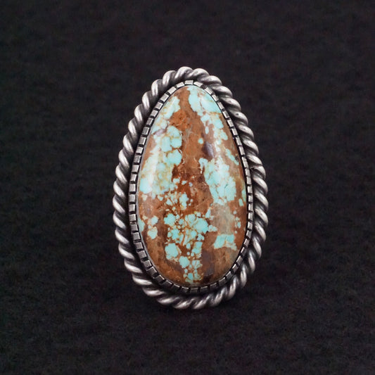 Marita Benally Turquoise & Sterling Silver Ring Size 8