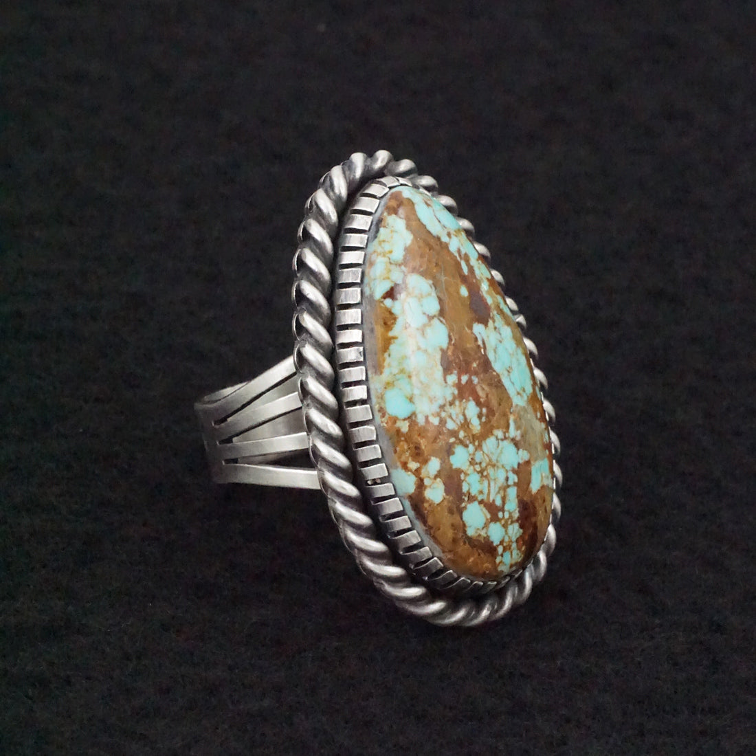 Marita Benally Turquoise & Sterling Silver Ring Size 8