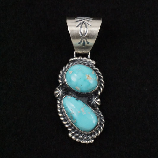 Raymond Delgarito Turquoise & Sterling Silver Pendant