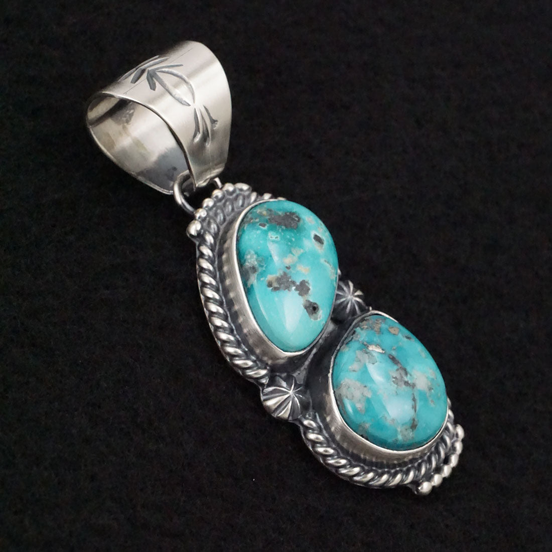 Raymond Delgarito Turquoise & Sterling Silver Pendant