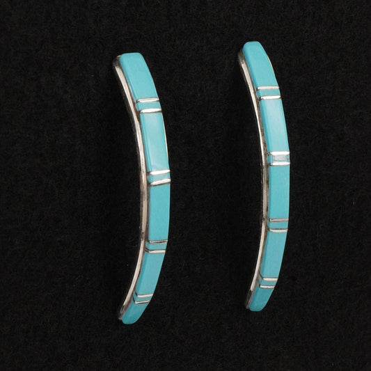 Terrance Panteah Turquoise & Sterling Silver Earrings