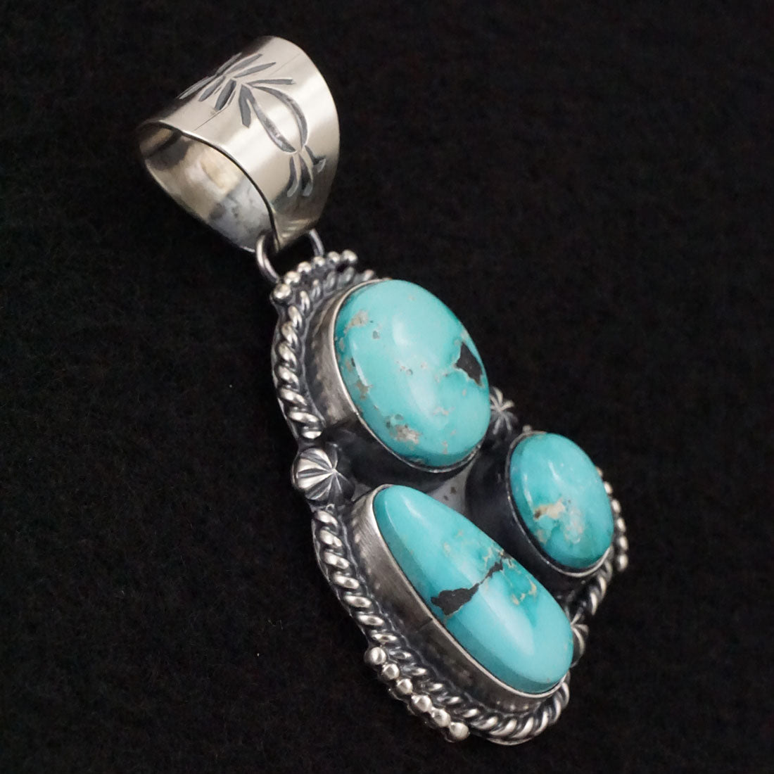 Raymond Delgarito Turquoise & Sterling Silver Pendant