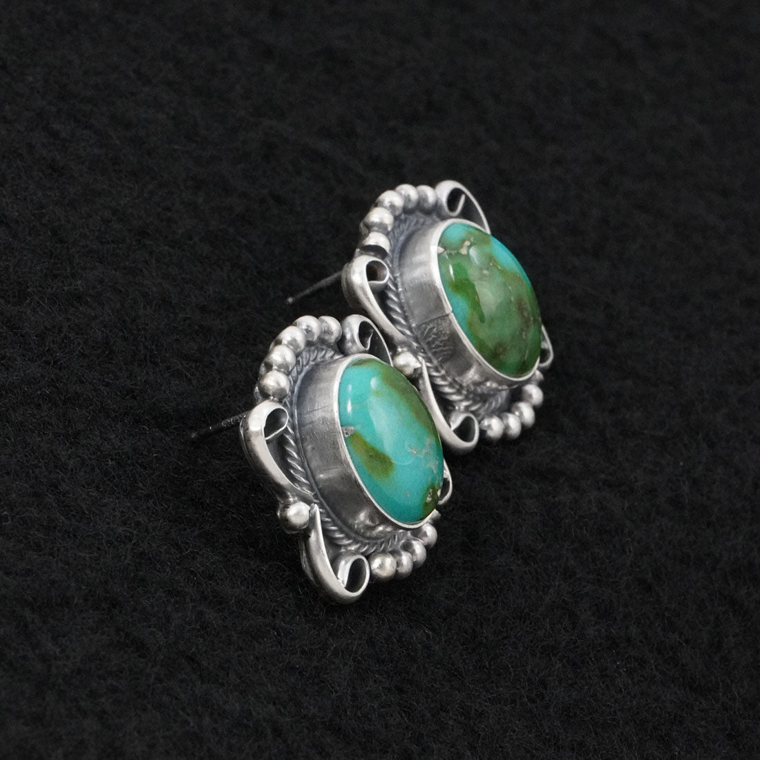 Darrin Livingston Turquoise & Sterling Silver Squash Blossom Set