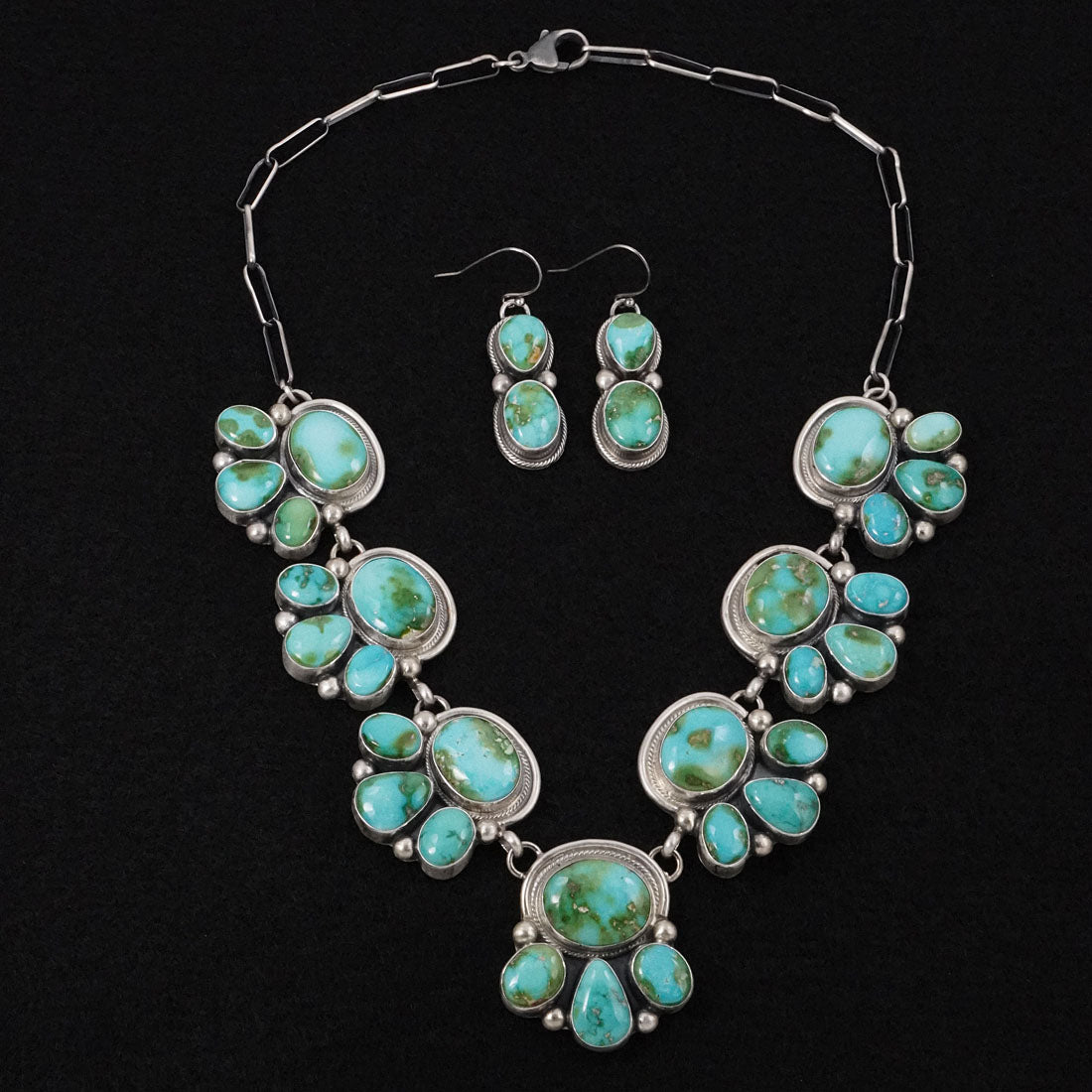 Kathleen Livingston Turquoise & Sterling Silver Necklace Set