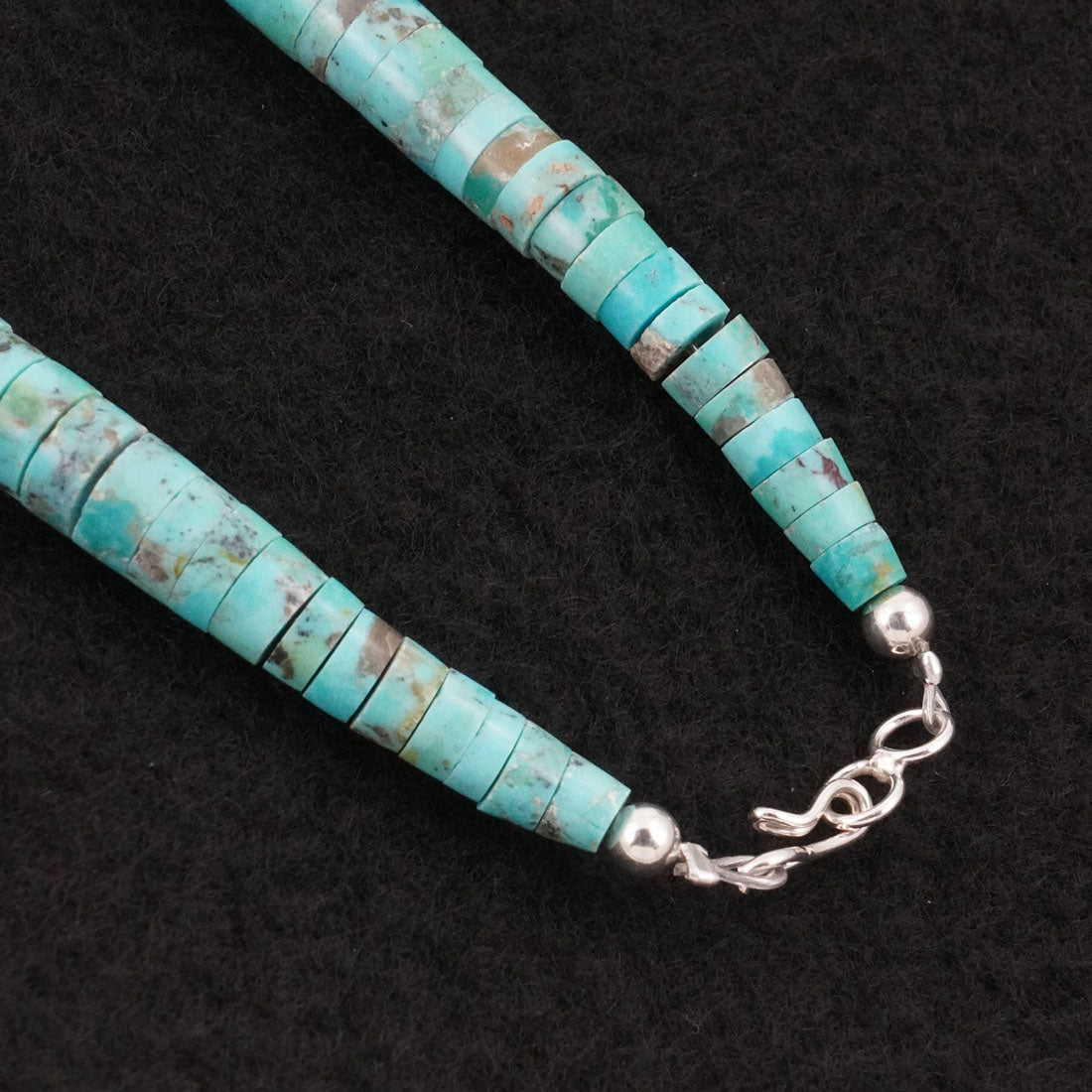 Lupe Lavato Turquoise, Spiny Oyster & Sterling Silver Necklace 20"