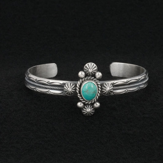 Michael Calladitto Turquoise & Sterling Silver Bracelet