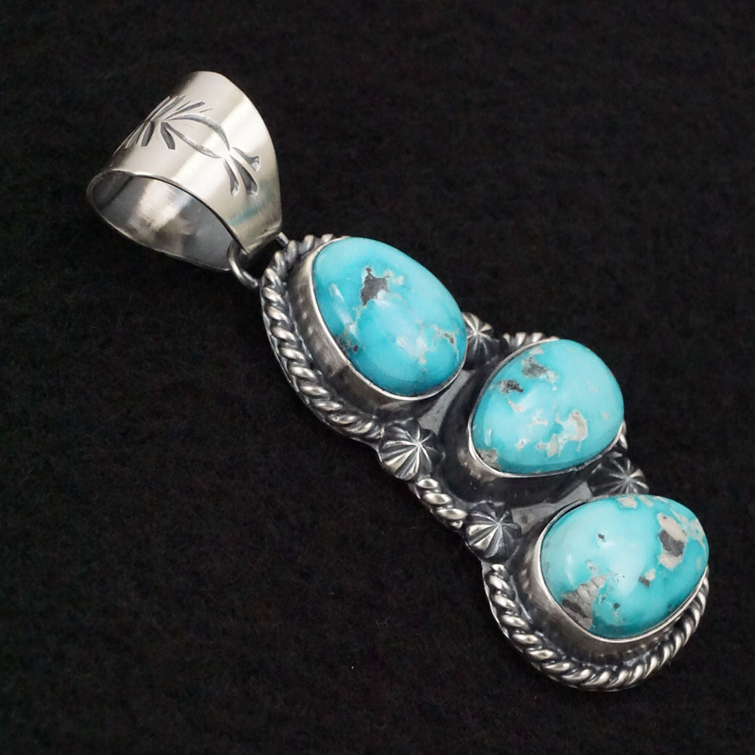 Raymond Delgarito Turquoise & Sterling Silver Pendant