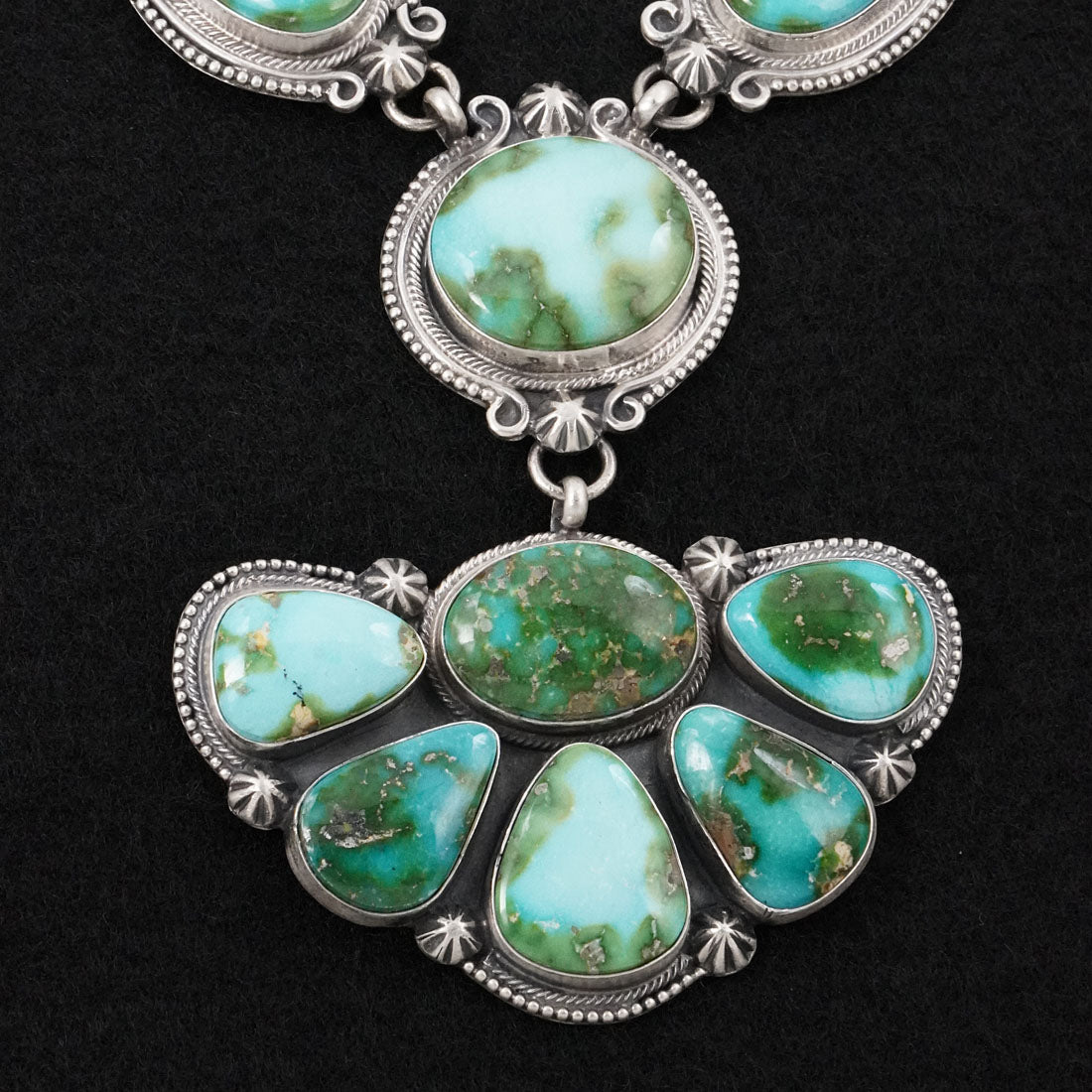 Bobby Johnson Turquoise & Sterling Silver Necklace Set