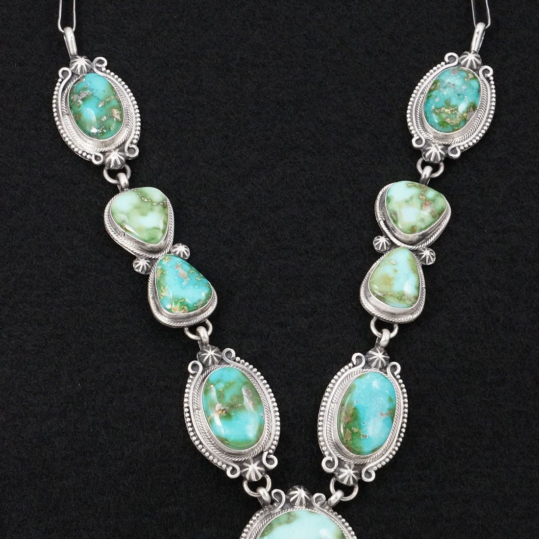 Bobby Johnson Turquoise & Sterling Silver Necklace Set