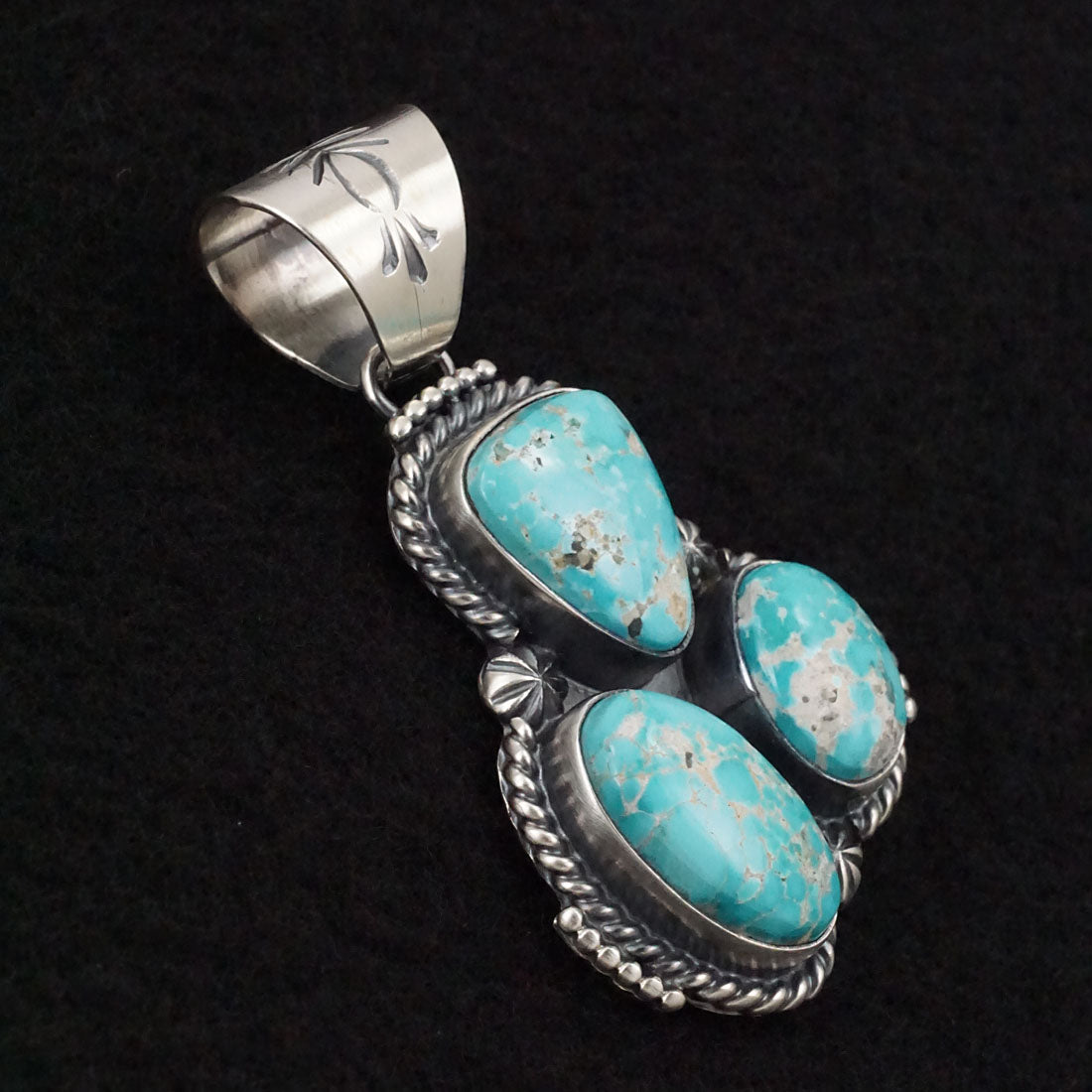 Raymond Delgarito Turquoise & Sterling Silver Pendant