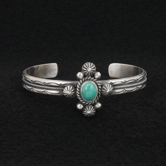 Michael Calladitto Turquoise & Sterling Silver Bracelet