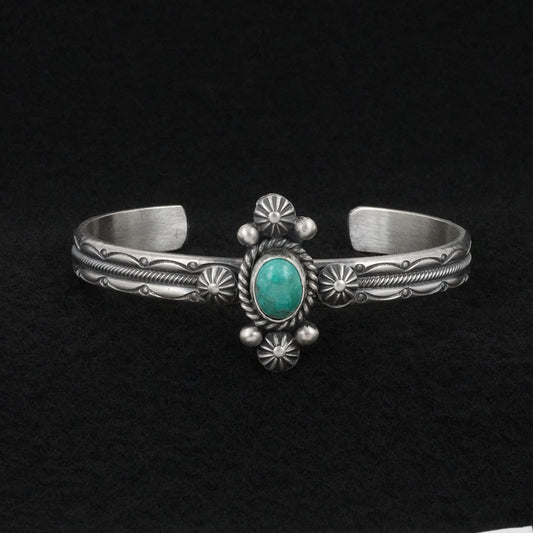 Michael Calladitto Turquoise & Sterling Silver Bracelet