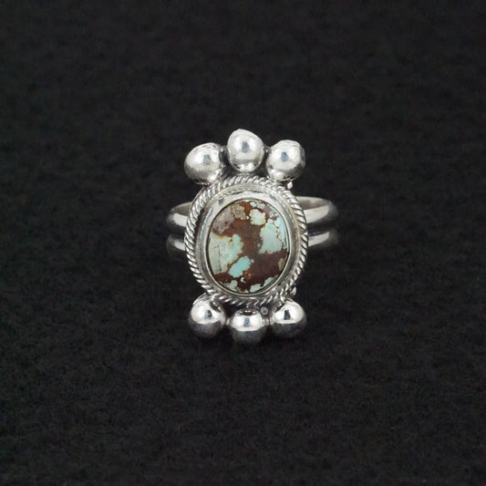 Joelias Draper Turquoise & Sterling Silver Ring Size Adj.