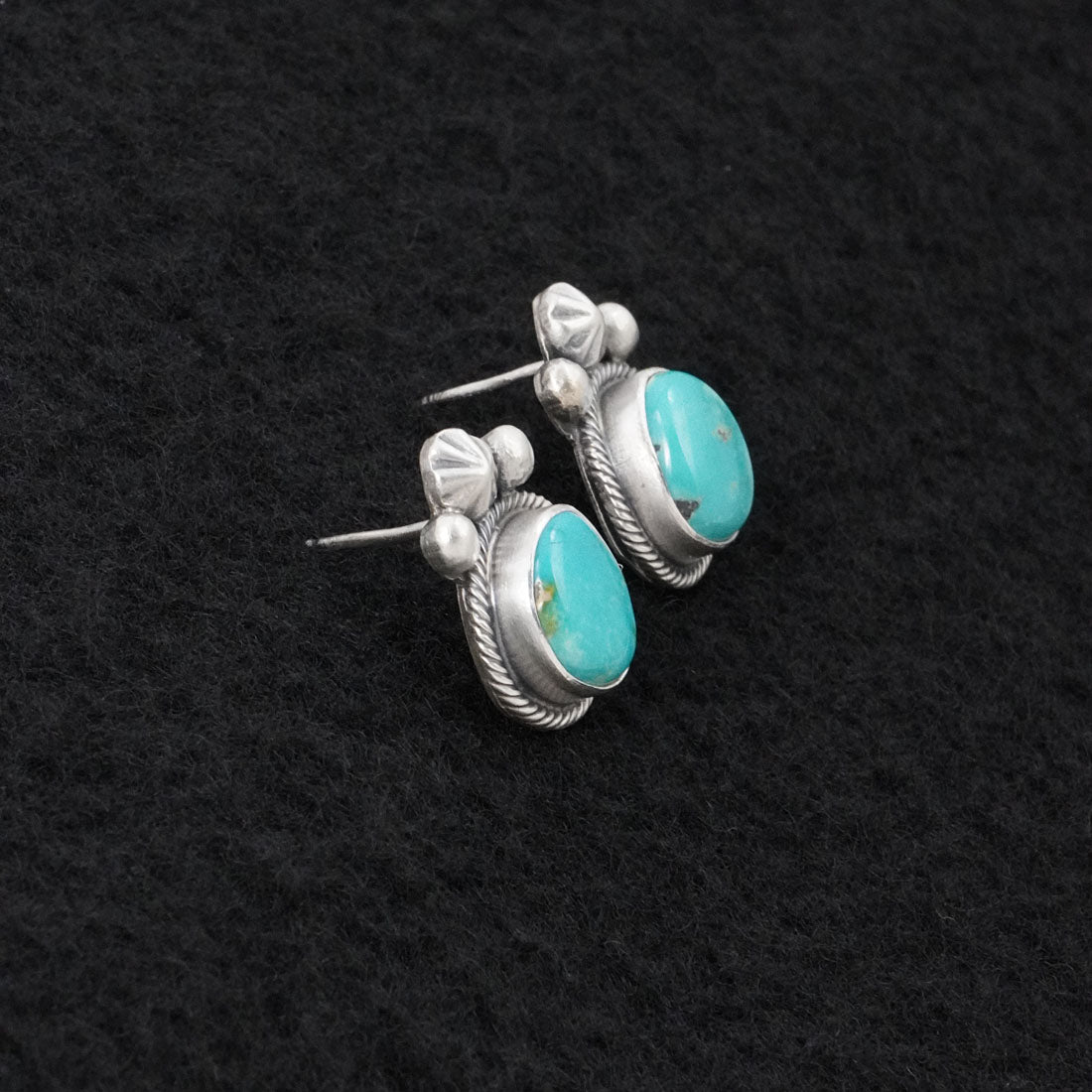 Darrin Livingston Turquoise & Sterling Silver Squash Blossom Set