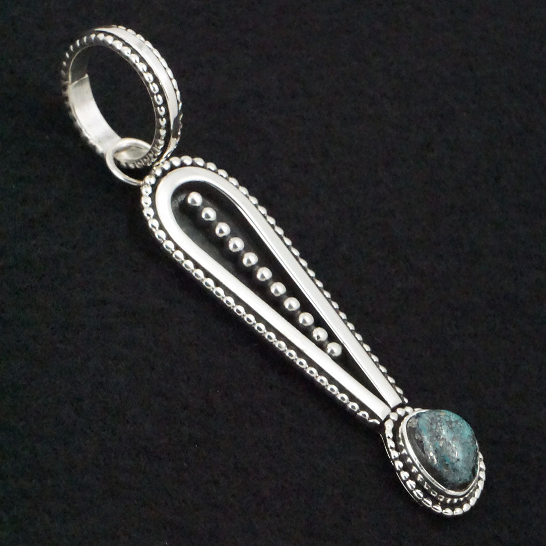 Jonathan Nez Turquoise & Sterling Silver Pendant