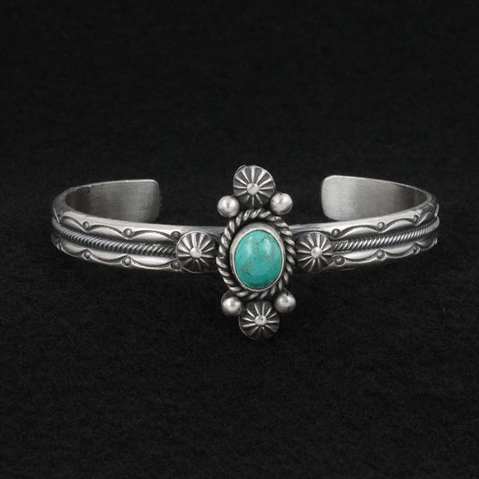 Michael Calladitto Turquoise & Sterling Silver Bracelet