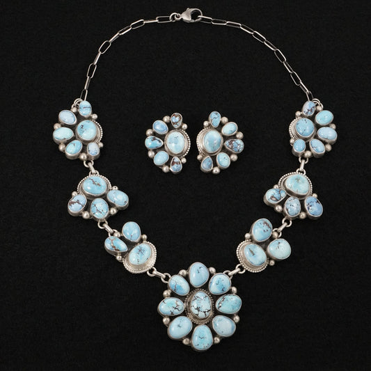 Kathleen Livingston Turquoise & Sterling Silver Necklace Set