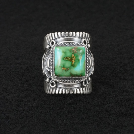 Derrick Gordon Turquoise & Sterling Silver Ring Sz. 8