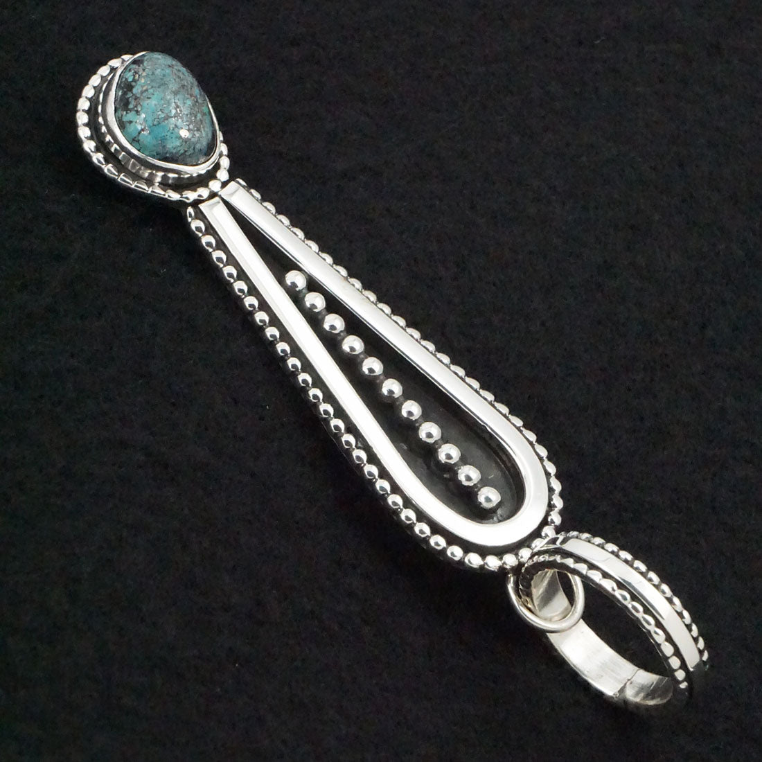 Jonathan Nez Turquoise & Sterling Silver Pendant