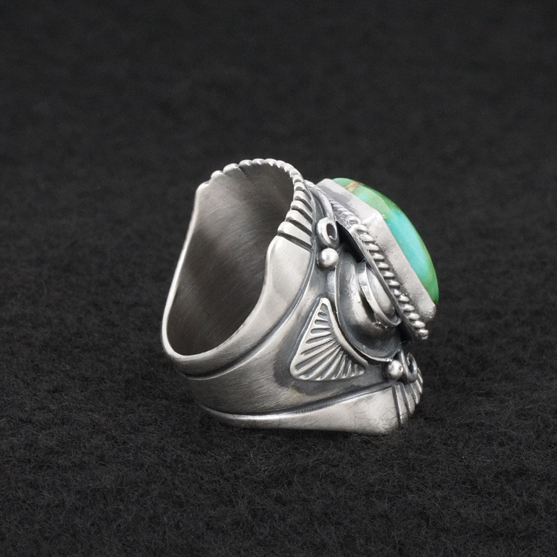 Derrick Gordon Turquoise & Sterling Silver Ring Sz. 8