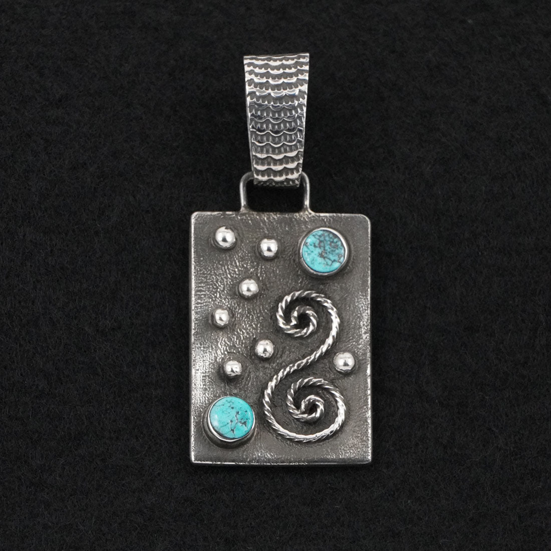 Ernest Rangel Turquoise & Sterling Silver Pendant