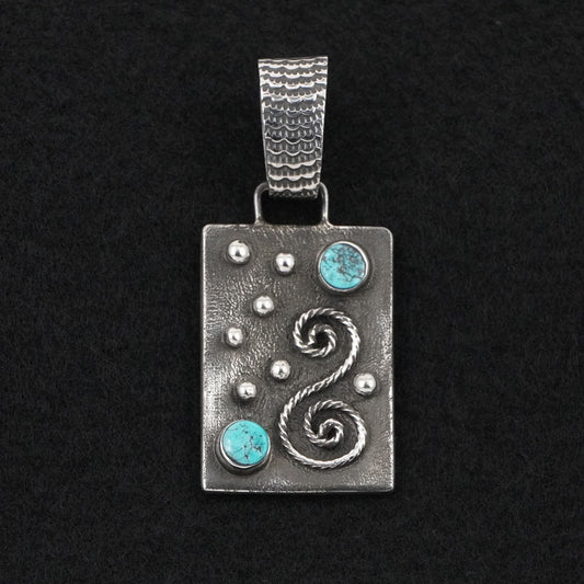 Ernest Rangel Turquoise & Sterling Silver Pendant