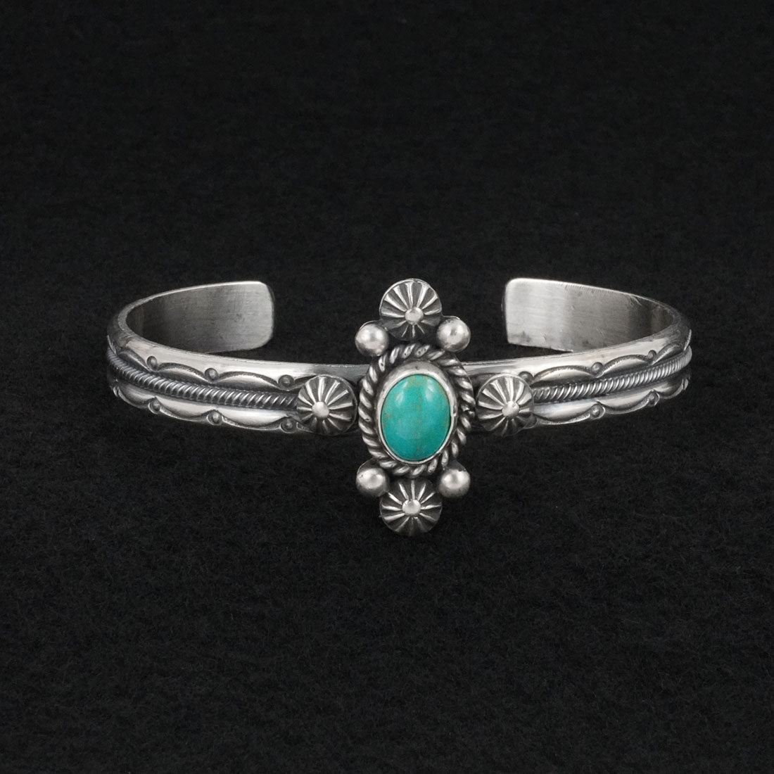 Michael Calladitto Turquoise & Sterling Silver Bracelet
