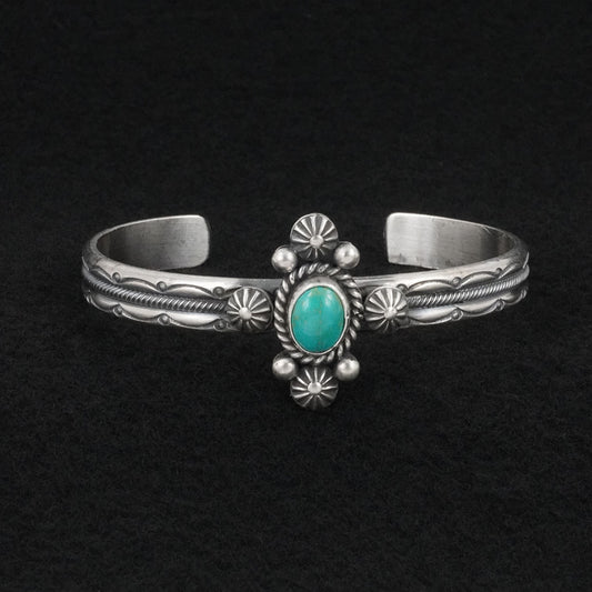 Michael Calladitto Turquoise & Sterling Silver Bracelet