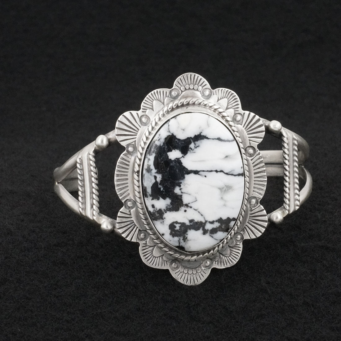 Vernon Johnson White Buffalo & Sterling Silver Bracelet
