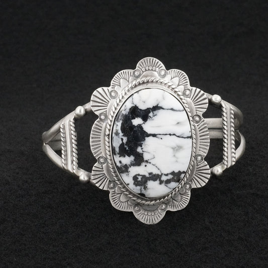 Vernon Johnson White Buffalo & Sterling Silver Bracelet