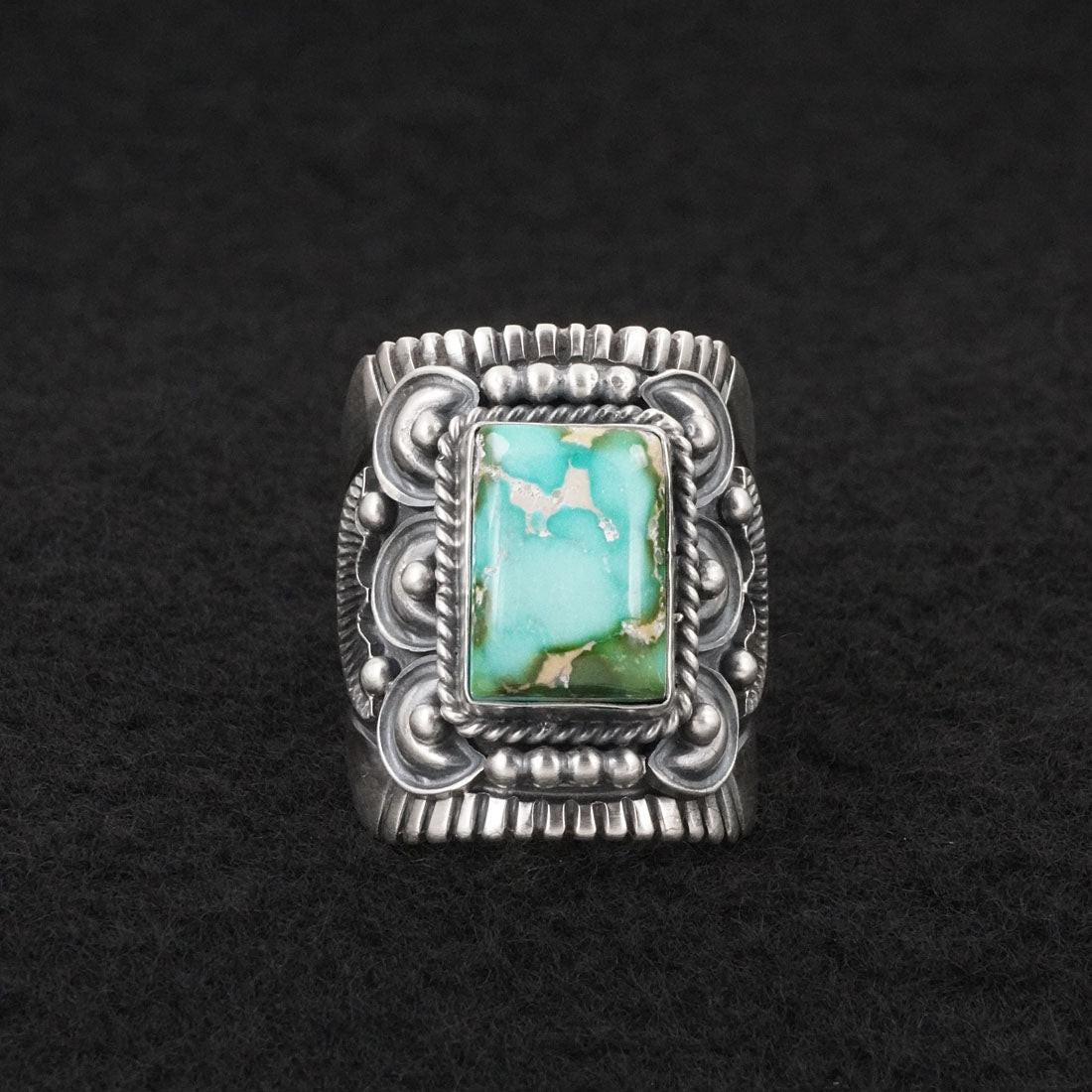 Derrick Gordon Turquoise & Sterling Silver Ring Sz. 9