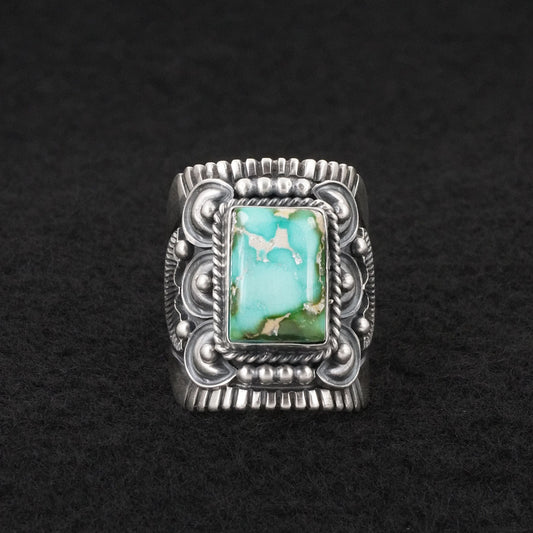 Derrick Gordon Turquoise & Sterling Silver Ring Sz. 9