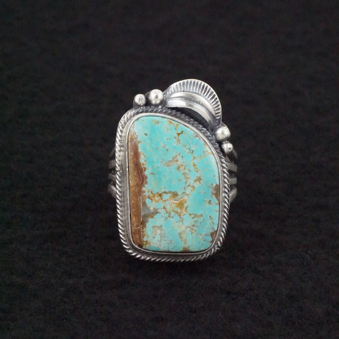 Randy Boyd Turquoise & Sterling Silver Ring Size 8