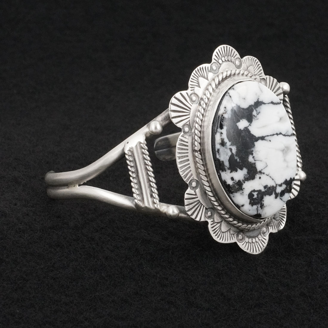 Vernon Johnson White Buffalo & Sterling Silver Bracelet