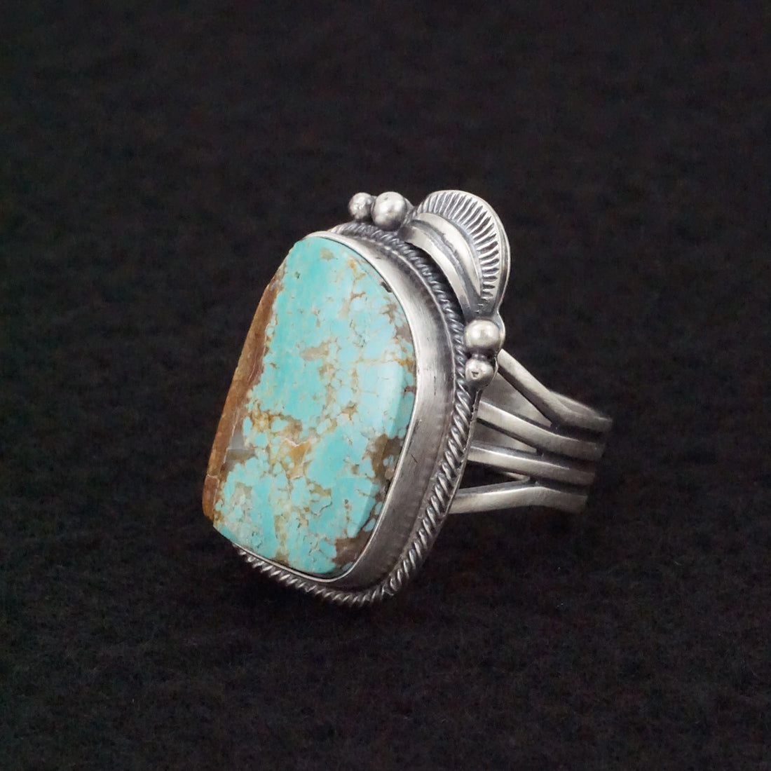 Randy Boyd Turquoise & Sterling Silver Ring Size 8