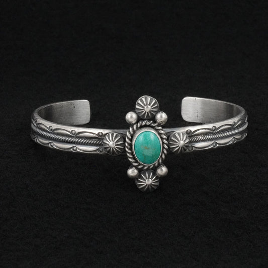 Michael Calladitto Turquoise & Sterling Silver Bracelet