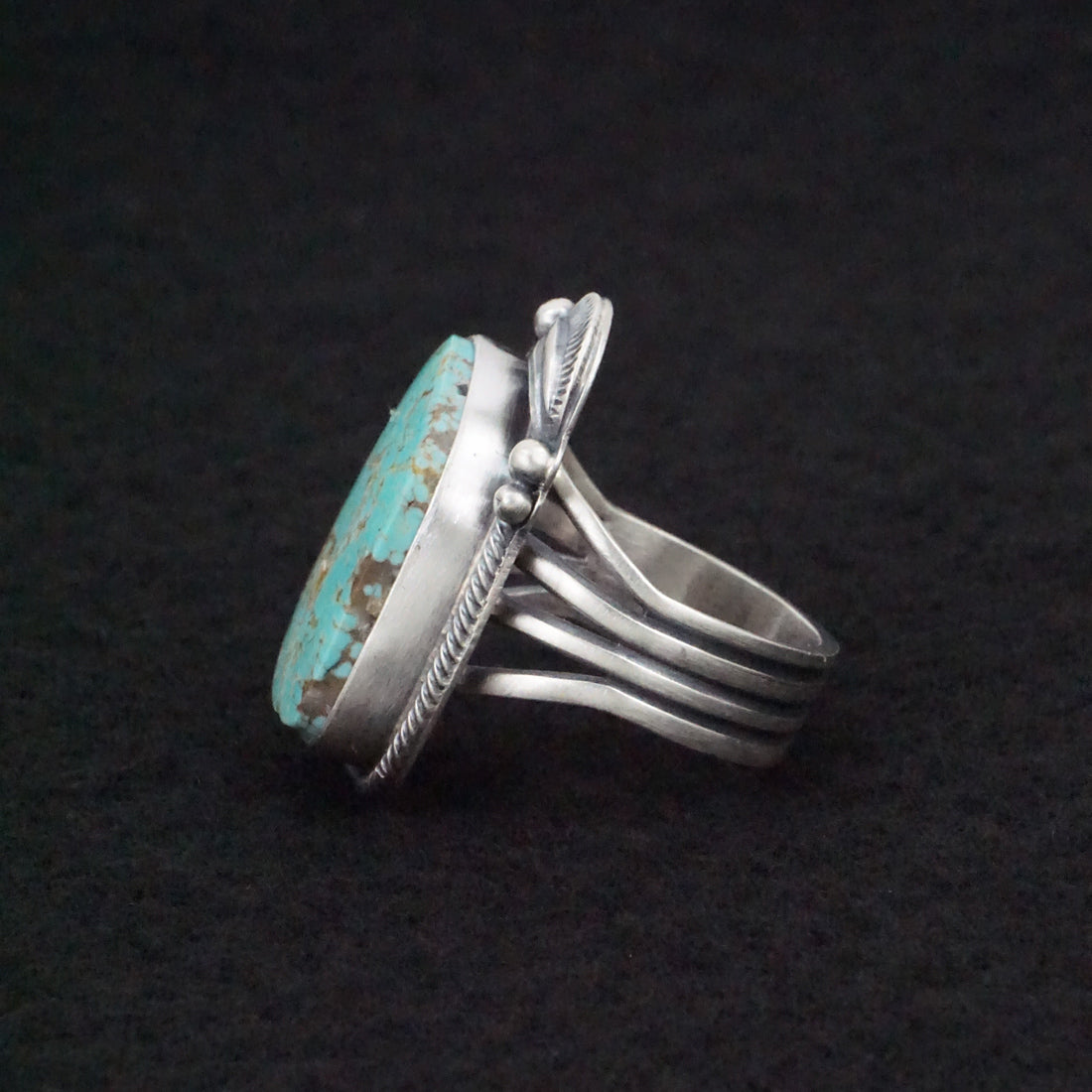 Randy Boyd Turquoise & Sterling Silver Ring Size 8