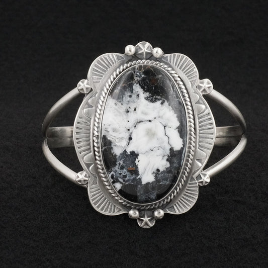 Vernon Johnson White Buffalo & Sterling Silver Bracelet