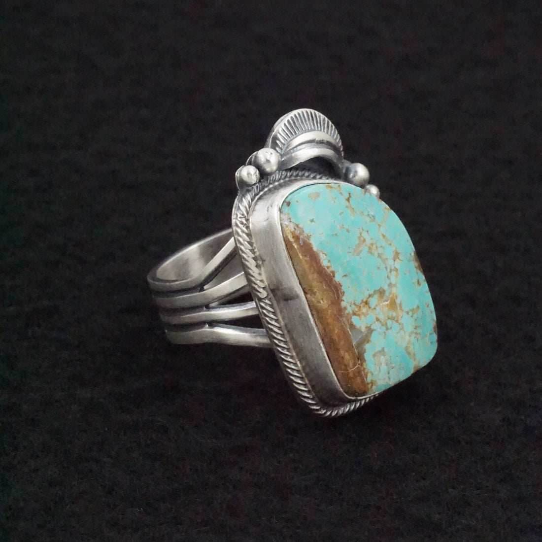 Randy Boyd Turquoise & Sterling Silver Ring Size 8