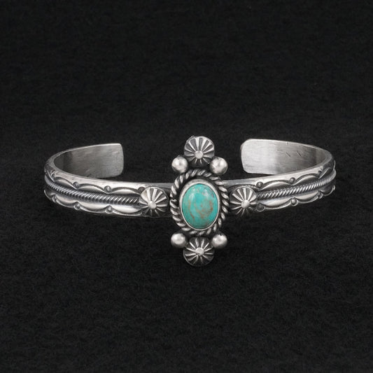 Michael Calladitto Turquoise & Sterling Silver Bracelet