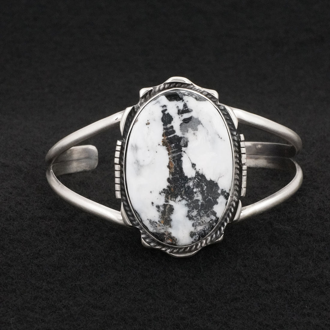 Vernon Johnson White Buffalo & Sterling Silver Bracelet
